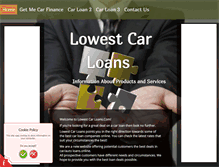 Tablet Screenshot of lowestcarloans.com